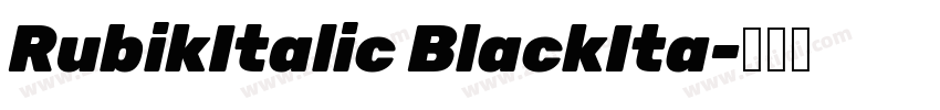 RubikItalic BlackIta字体转换